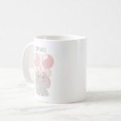 Mug Éléphant avec chapeau de fête d'anniversaire (Devant gauche)