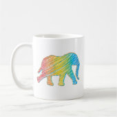 Mug Éléphant avec des lignes (Gauche)