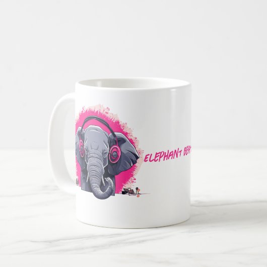 Mug Elephant Beats DJ (Devant gauche)