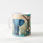 Mug Eléphant Bébé Bleu Whimsical, (Devant gauche)