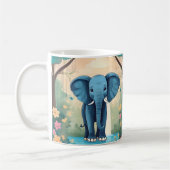 Mug Eléphant Bébé Bleu Whimsical, (Gauche)
