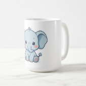 Mug Éléphant Bébé Chibi Kawaii Adorable (Devant droit)