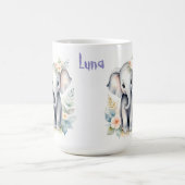 Mug Eléphant bébé en floraison (Centre)