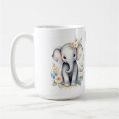 Mug Eléphant bébé en floraison (Gauche)