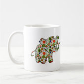 Mug Eléphant Bébé Floral Coloré (Gauche)