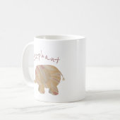 Mug Eléphant bébé rose Brown et bronze (Devant gauche)