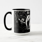 Mug Éléphant Blanc Dessin Paisley (Gauche)