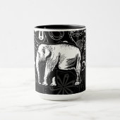 Mug Éléphant Blanc Dessin Paisley (Centre)