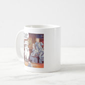 Mug Éléphant Blanc Drôle Dans La Pièce (Devant gauche)