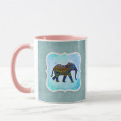 Mug Eléphant bleu Boho (Gauche)
