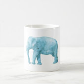 Mug Eléphant bleu clair dans l'aquarelle (Centre)