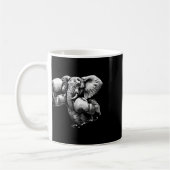 Mug Éléphant boxeur avec gants de boxe Kickboxing Drôl (Gauche)