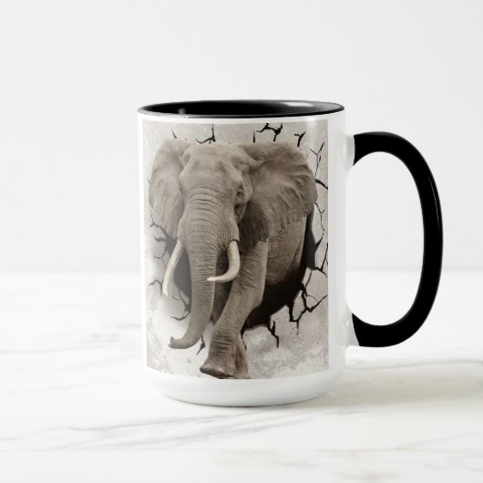 Mug Eléphant brisant le mur (Droite)