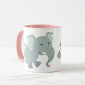 Mug Eléphant Cartoon Joyeux (Devant gauche)