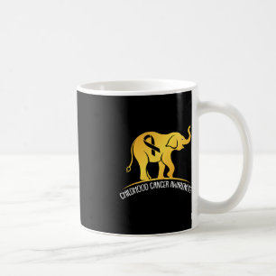 Mug Elephant Childhood Cancer Awareness Ribbon Warrier
