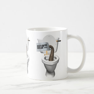 Mug Eléphant Coincé Dans Les Toilettes