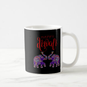 Mug Éléphant Coloré Joyeux Deepavali Diwali Pour Hindo
