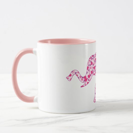 Mug Eléphant composé de Little Pink Hearts (Gauche)