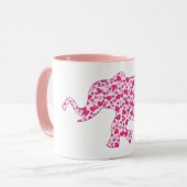 Mug Eléphant composé de Little Pink Hearts (Devant gauche)