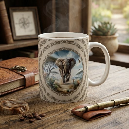 Mug Éléphant d'Afrique avec motif