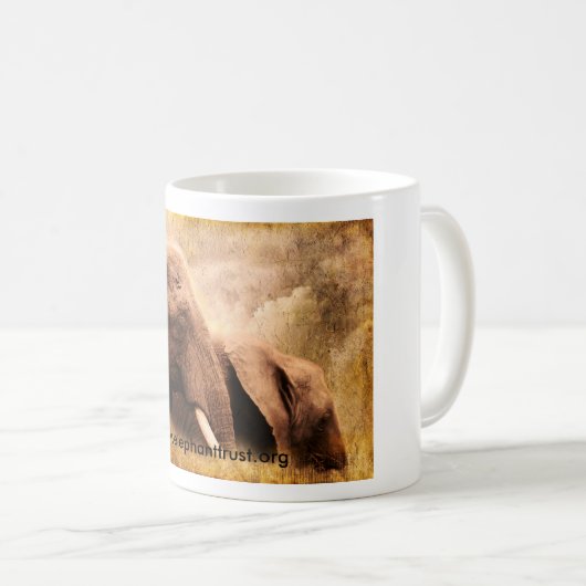 Mug Éléphant d'Amboseli d'impression d'art (Devant droit)
