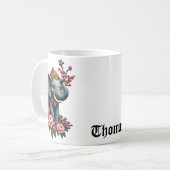 Mug Eléphant dans une mer de fleurs (Devant gauche)