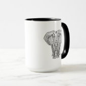 Mug Éléphant d'Asie ethnique (Devant droit)