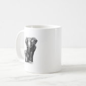 Mug Éléphant de BW et éléphant de bébé (Devant gauche)