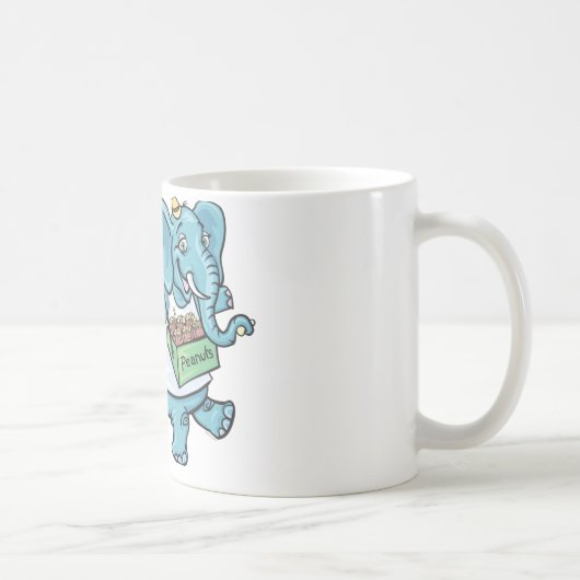 Mug Éléphant de cirque vendant des arachides (Droite)