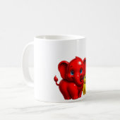 Mug Éléphant de dessin animé mignon (Devant gauche)