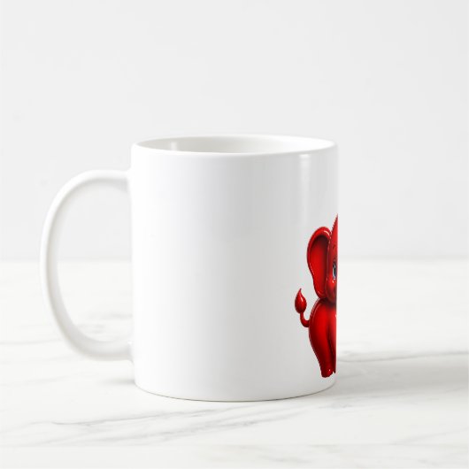Mug Éléphant de dessin animé mignon (Gauche)