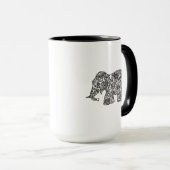 Mug Éléphant de griffonnage (Devant droit)