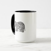 Mug Éléphant de griffonnage (Devant gauche)