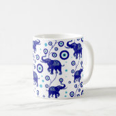 Mug Eléphant de l'oeil du mal Bon motif de la chance (Devant droit)