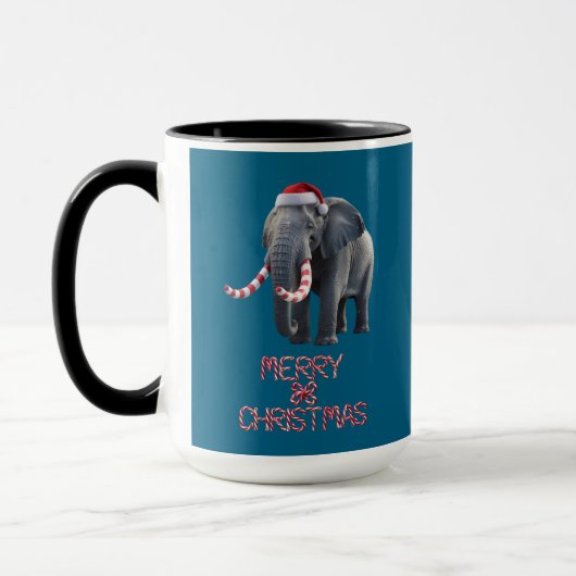 Mug Éléphant de Noël (Gauche)
