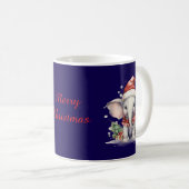 Mug Éléphant de Noël mignon (Devant droit)