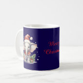 Mug Éléphant de Noël mignon (Devant gauche)