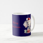 Mug Éléphant de Noël mignon (Devant droit)
