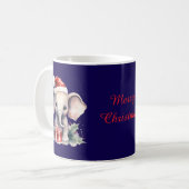 Mug Éléphant de Noël mignon (Devant gauche)