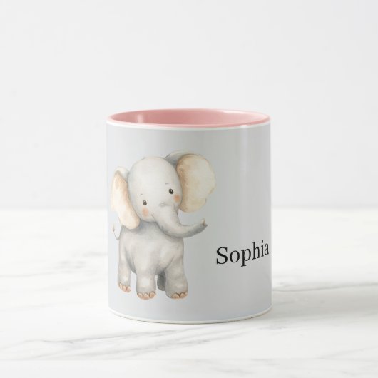 Mug Éléphant de safari gris (Centre)