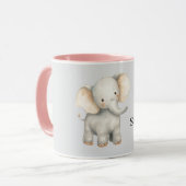 Mug Éléphant de safari gris (Devant gauche)