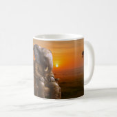 Mug Éléphant de safari réfléchi (Devant droit)