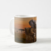 Mug Éléphant de safari réfléchi (Devant gauche)