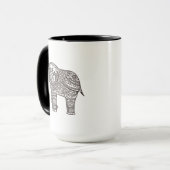Mug Éléphant décoratif de style (Devant gauche)