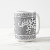 Mug Eléphant décoratif Lotus Mandala (Devant droit)