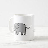 Mug Éléphant drôle (Devant gauche)