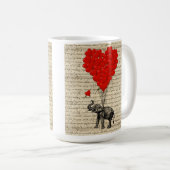 Mug Éléphant et ballons en forme de coeur (Devant droit)