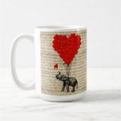 Mug Éléphant et ballons en forme de coeur (Gauche)