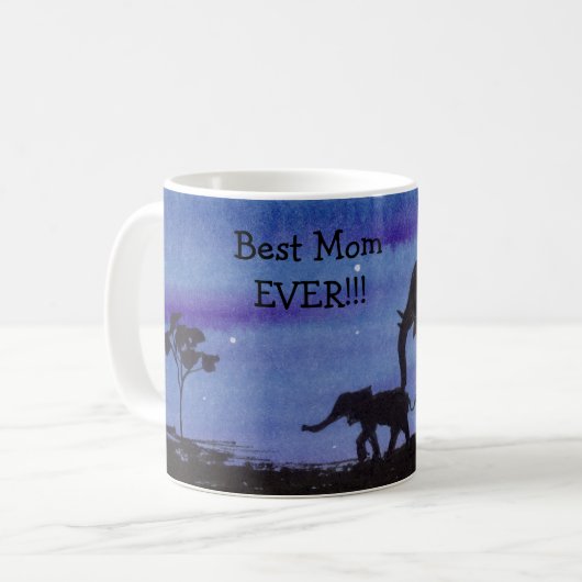 Mug Eléphant et bébé (Devant gauche)