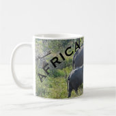 Mug Éléphant et bébé de mère d'éléphants de l'Afrique (Gauche)